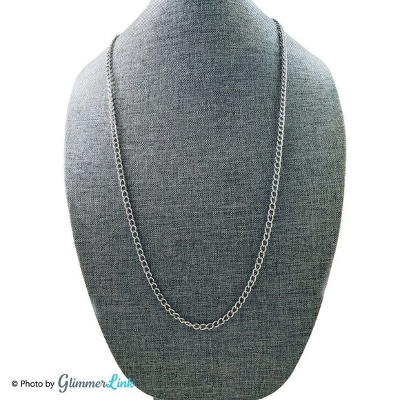 Vintage Sarah Coventry Silver Tone Textured Links Chain Necklace - Picture 1 of 9